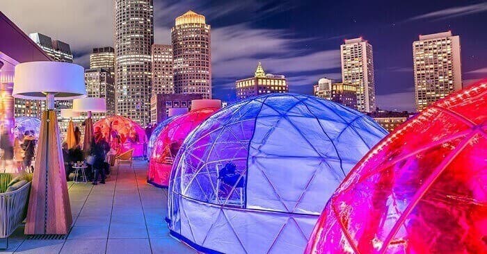 You Can't Step Yourself Back Going To Boston’s New Rooftop Igloo Bar!