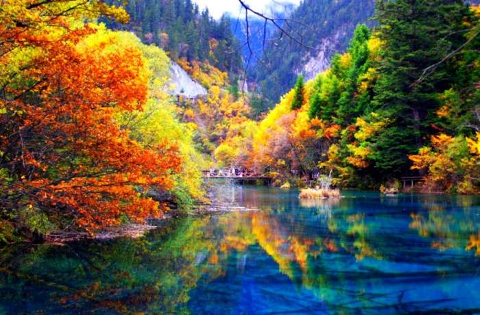 Five-flower Lake, Sichuan, China