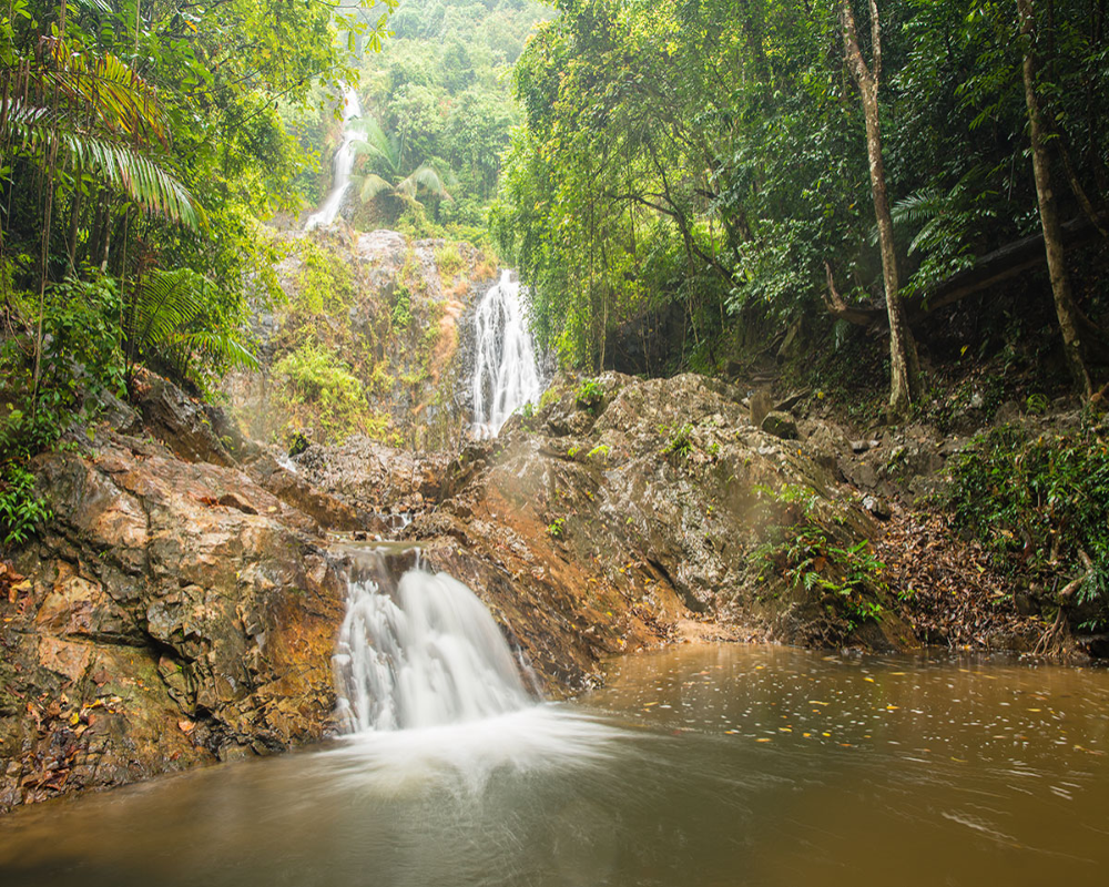 beautiful waterfall krabi