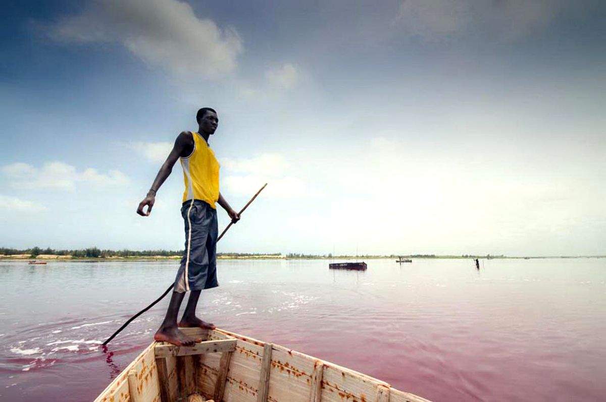 pink lakes around the world